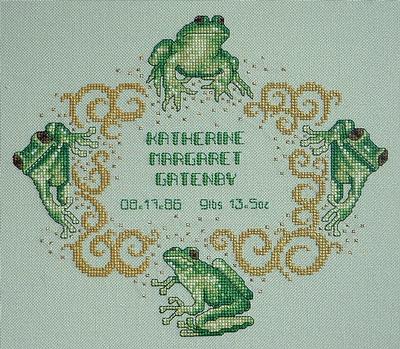 4-FROG BIRTH ANNOUNCEMENT